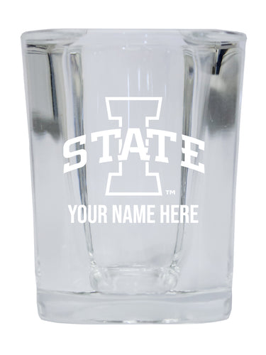 NCAA Iowa State Cyclones Personalized 2oz Stemless Shot Glass - Custom Laser Etched 4-Pack