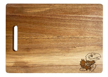 Load image into Gallery viewer, Kansas Jayhawks Engraved Wooden Cutting Board 10&quot; x 14&quot; Acacia Wood
