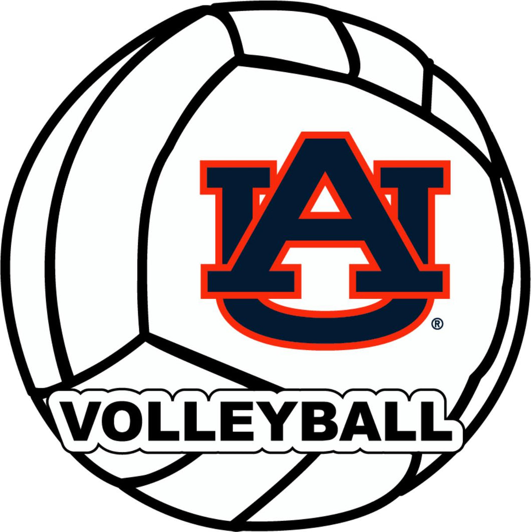 Auburn Tigers 4-Inch Round Volleyball NCAA Vinyl Decal Sticker for Fans, Students, and Alumni