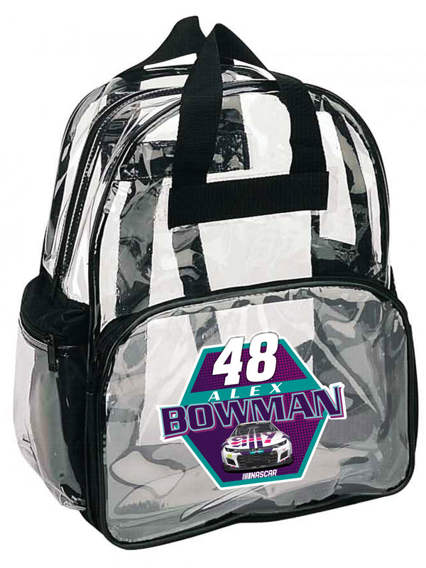#48 Alex Bowman Officially Licensed Clear Backpack