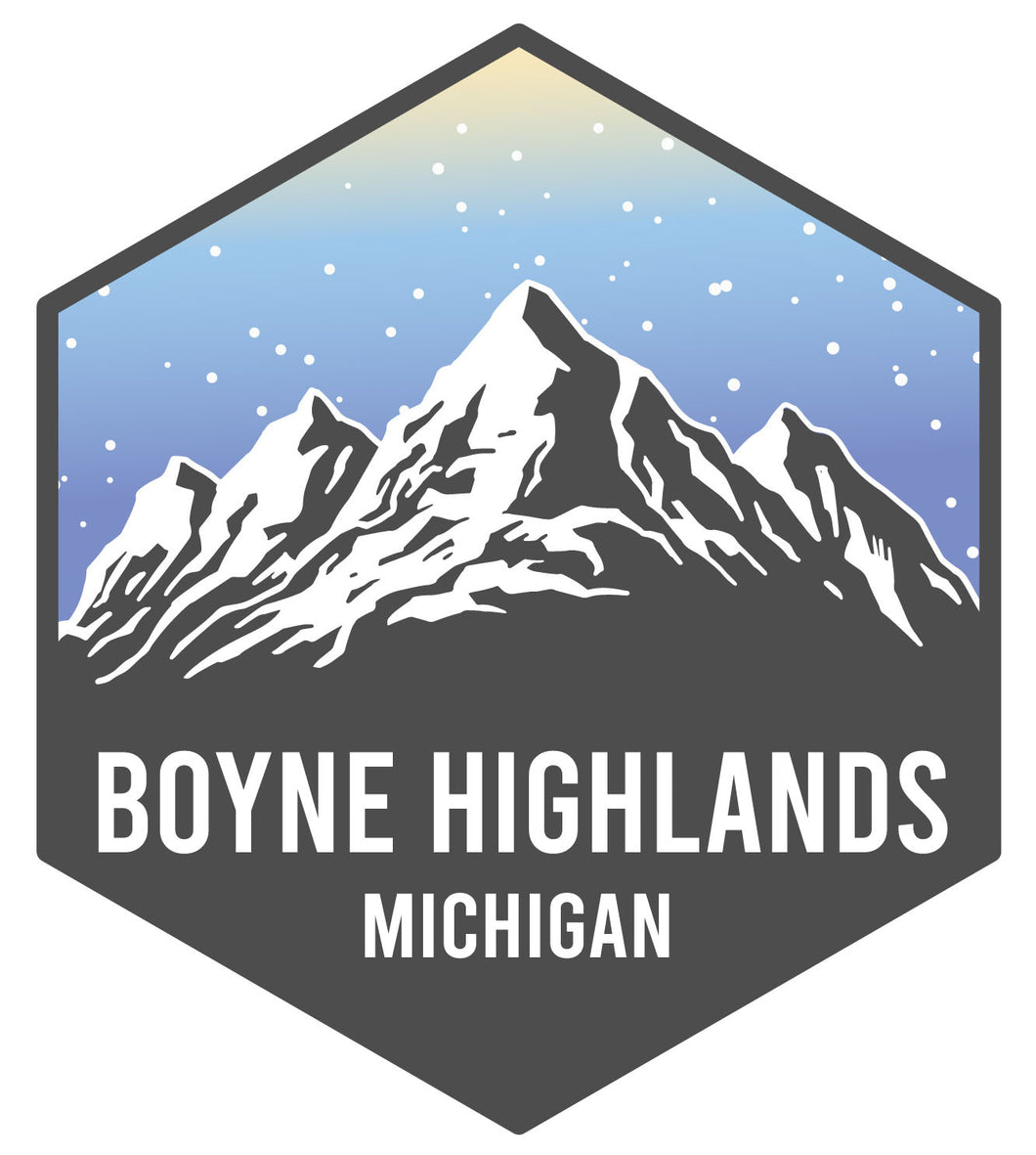 Boyne Highlands Michigan Ski Adventures Souvenir 4 Inch Vinyl Decal Sticker