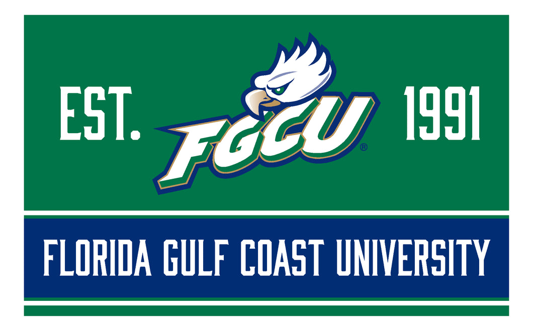 Florida Gulf Coast Eagles Wood Sign with Frame