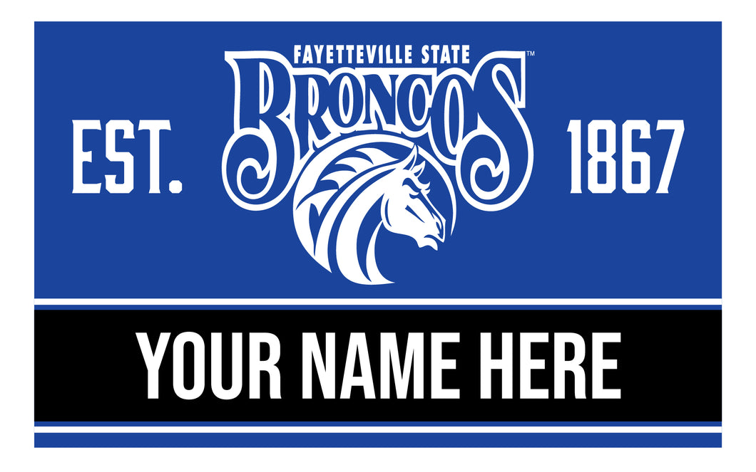 Personalized Customizable Fayetteville State University Wood Sign with Frame Custom Name