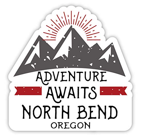 North Bend Oregon Souvenir 2-Inch Vinyl Decal Sticker Adventure Awaits Design