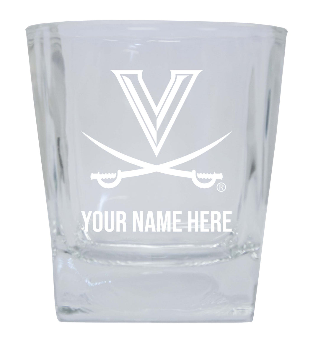 Virginia Cavaliers Custom College Etched Alumni 8oz Glass Tumbler
