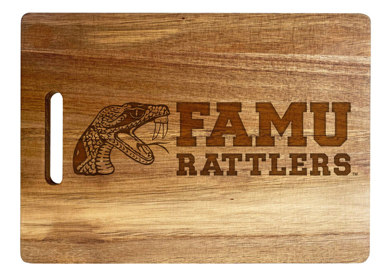 Florida A&M Rattlers Classic Acacia Wood Cutting Board - Small Corner Logo