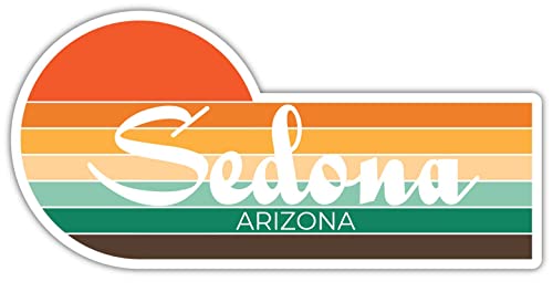 Sedona Arizona 4 x 2.25 Inch Fridge Magnet Retro Vintage Sunset City 70s Aesthetic Design