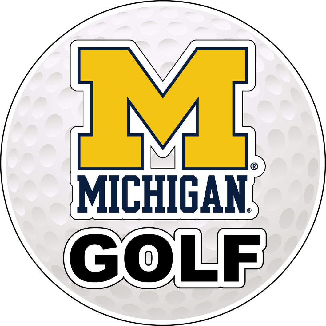 Michigan Wolverines 4-Inch Round Golf NCAA Fairway Fervor Vinyl Decal Sticker