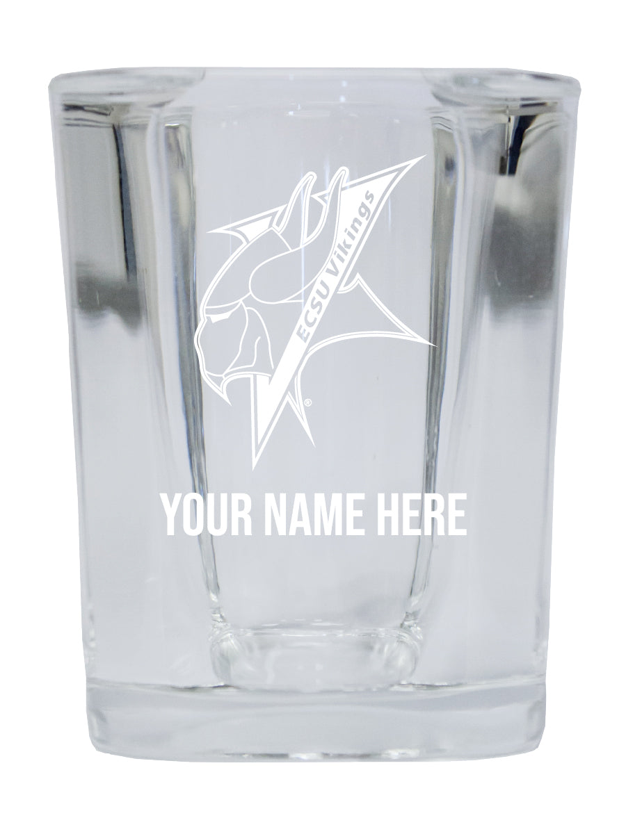 Personalized Customizable Elizabeth City State University Etched Stemless Shot Glass 2 oz With Custom Name