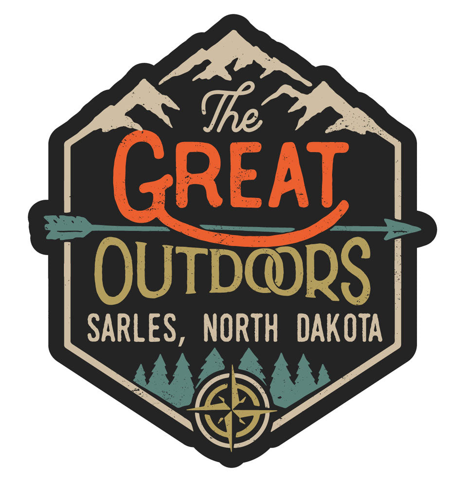 Sarles North Dakota Souvenir Decorative Stickers (Choose theme and size)