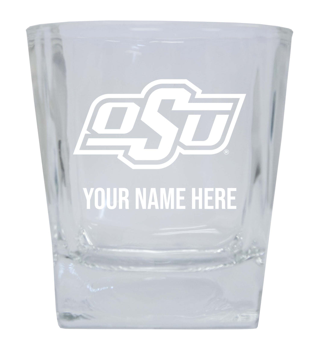 Oklahoma State Cowboys NCAA Spirit Elegance - 5 ozPersonalized With Custom Name Etched Shooter Glass Tumbler