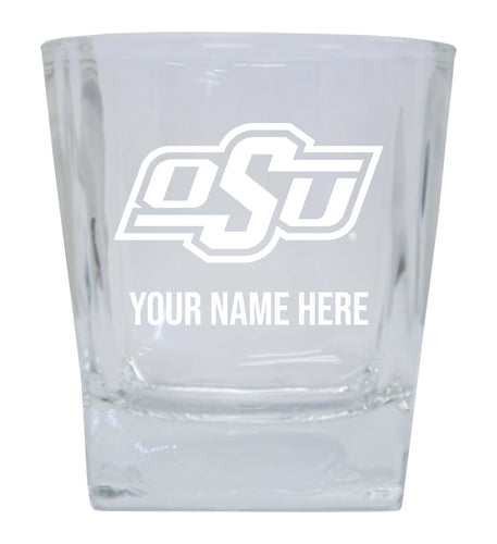 Oklahoma State Cowboys 2-Pack Personalized NCAA Spirit Elegance 10oz Etched Glass Tumbler