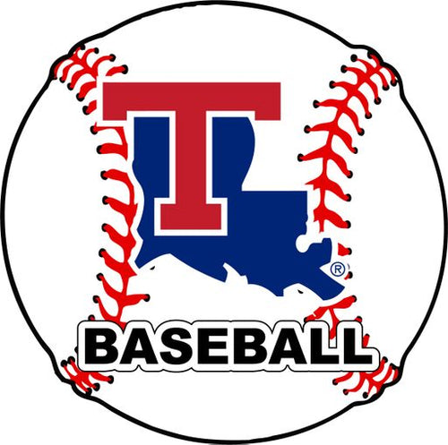 Louisiana Tech Bulldogs 4-Inch Round Baseball NCAA Passion Vinyl Decal Sticker