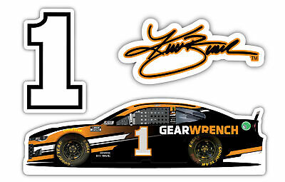 Kurt Busch NASCAR #1 3 Pack Laser Cut Decal