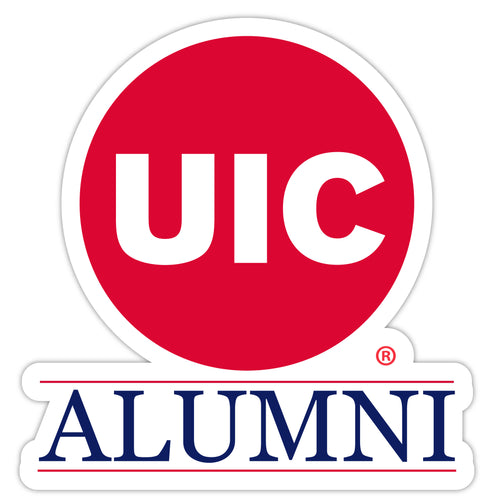 University of Illinois at Chicago 4-Inch Alumni 4-Pack NCAA Vinyl Sticker - Durable School Spirit Decal