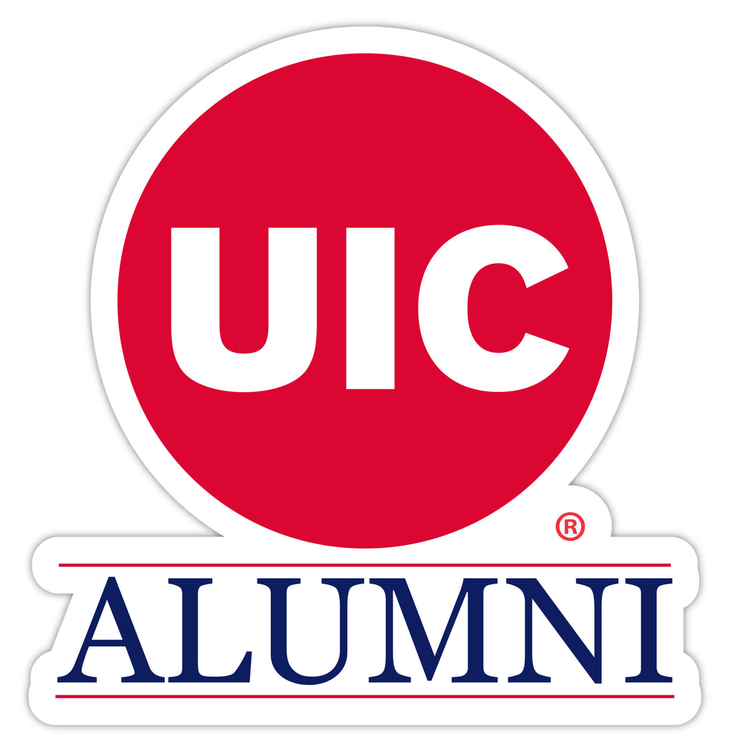 University of Illinois at Chicago 4-Inch Alumni 4-Pack NCAA Vinyl Sticker - Durable School Spirit Decal