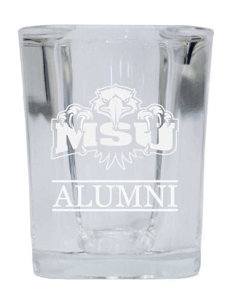 NCAA Morehead State University Alumni 2oz Laser Etched Square Shot Glass 