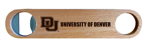 University of Denver Pioneers NCAA Elegant Laser-Etched Wooden Bottle Opener - Collegiate Bar Accessory