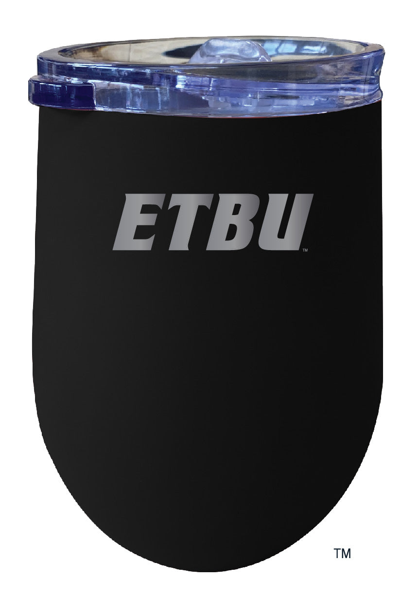 East Texas Baptist University 12 oz Etched Insulated Wine Stainless Steel Tumbler - Choose Your Color