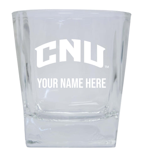 Christopher Newport Captains 2-Pack Personalized NCAA Spirit Elegance 10oz Etched Glass Tumbler