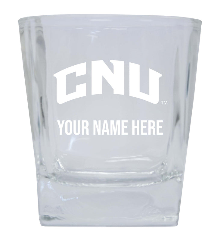 Christopher Newport Captains 2-Pack Personalized NCAA Spirit Elegance 10oz Etched Glass Tumbler
