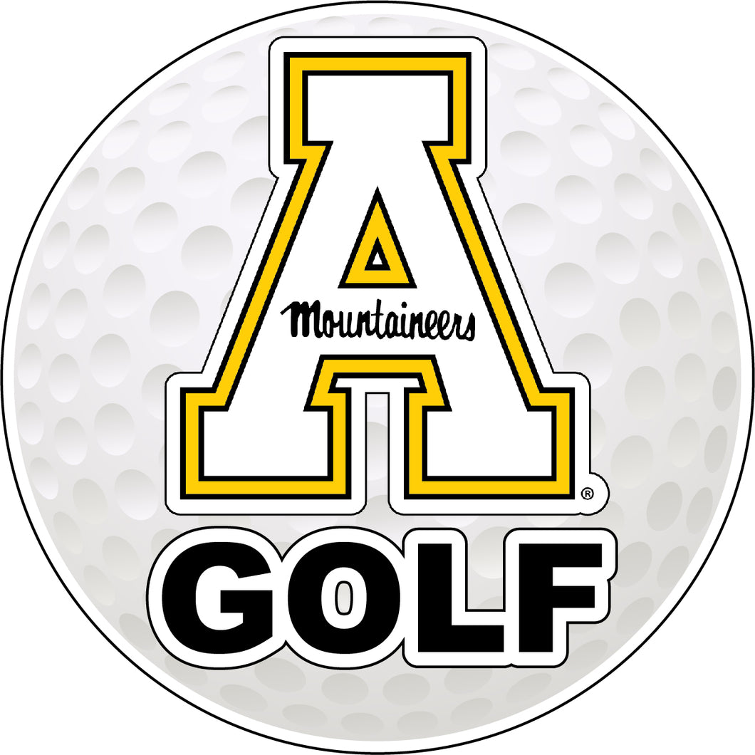 Appalachian State 4-Inch Round Golf NCAA Fairway Fervor Vinyl Decal Sticker