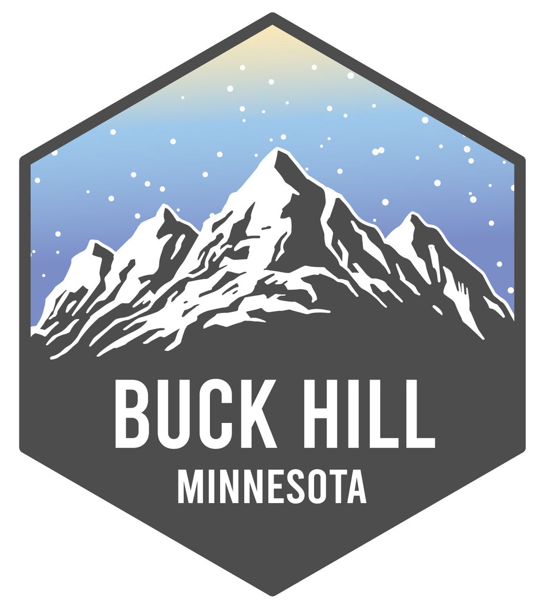 Buck Hill Minnesota Ski Adventures Souvenir 4 Inch Vinyl Decal Sticker