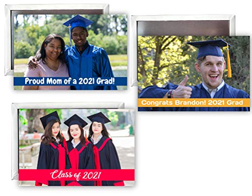 Custom Class of 2021 Graduation Picture 2x3 Inch Fridge Magnet Personalized With Photo and Text