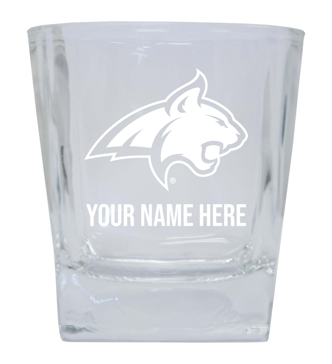 Montana State Bobcats NCAA Spirit Elegance - 5 ozPersonalized With Custom Name Etched Shooter Glass Tumbler 2-Pack