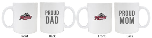 Rider University Broncs Proud Mom And Dad White Ceramic Coffee Mug 2 pack (White)