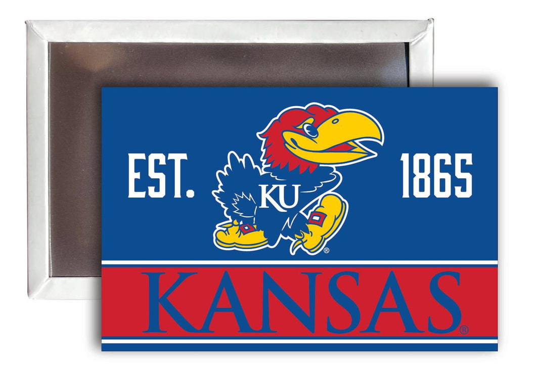 Kansas Jayhawks  2x3-Inch NCAA Vibrant Collegiate Fridge Magnet - Multi-Surface Team Pride Accessory 4-Pack