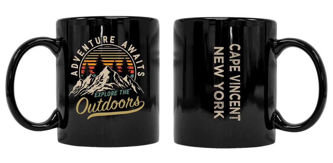 Cape Vincent New York Souvenir Adventure Awaits 8 oz Coffee Mug 2-Pack