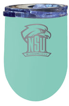Load image into Gallery viewer, Northeastern State University Riverhawks 12 oz Etched Insulated Wine Stainless Steel Tumbler - Choose Your Color
