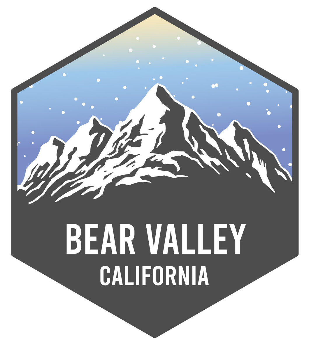 Bear Valley California Ski Adventures Souvenir 4 Inch Vinyl Decal Sticker