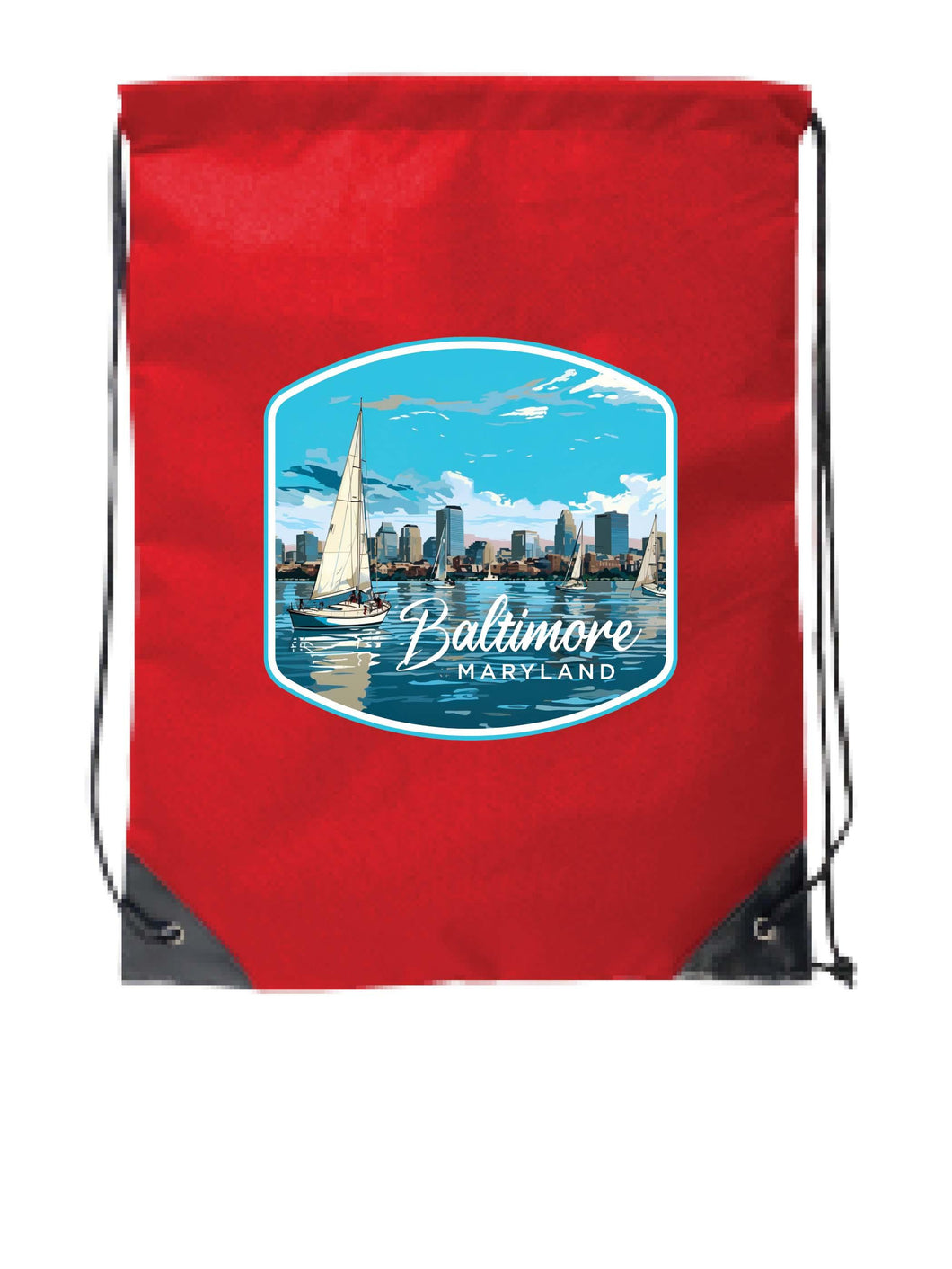 Baltimore Maryland B Souvenir Cinch Bag with Drawstring Backpack