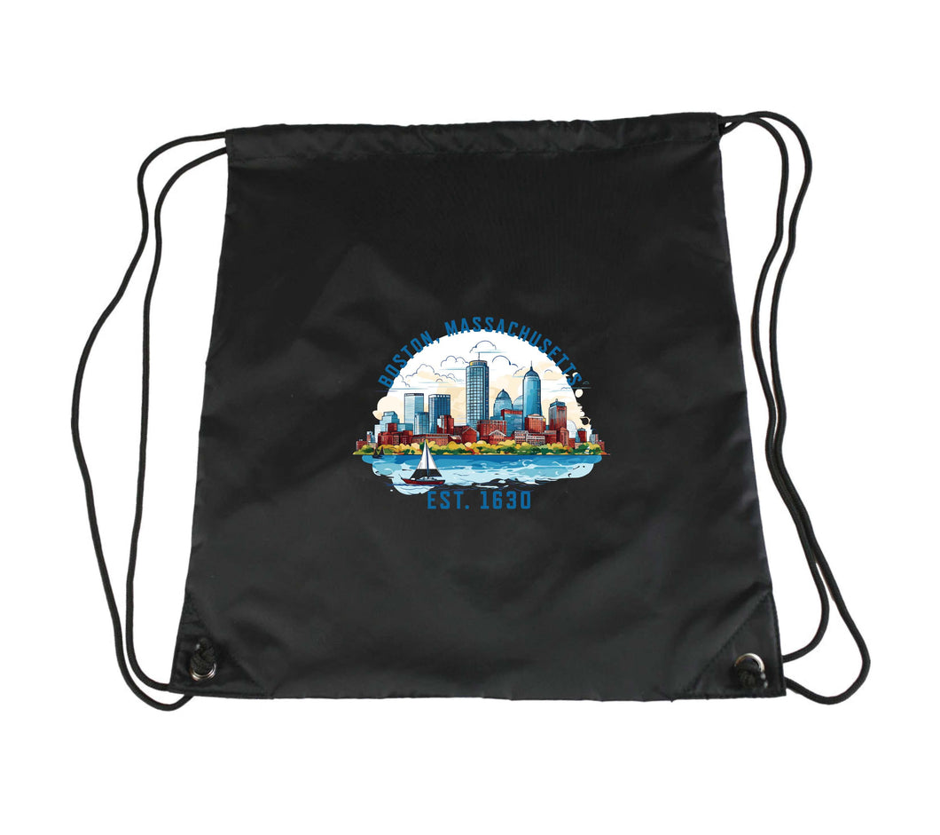 Boston Massachusetts B Souvenir Cinch Bag with Drawstring Backpack
