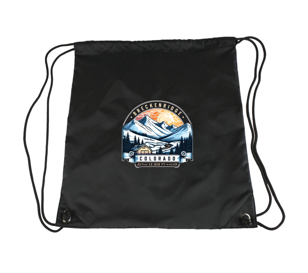 Breckenridge Colorado Souvenir Cinch Bag with Drawstring Backpack