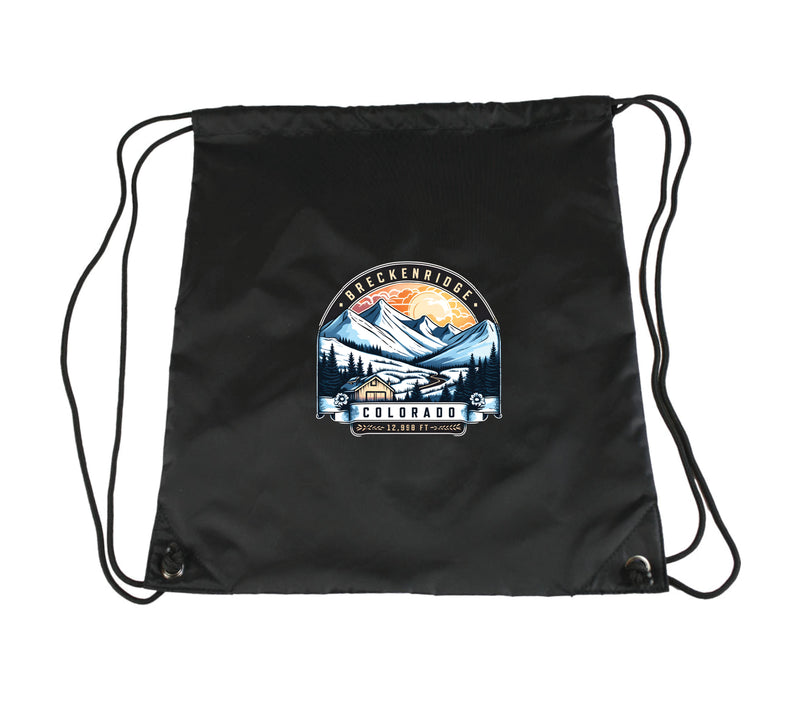 Breckenridge Colorado Souvenir Cinch Bag with Drawstring Backpack