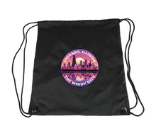 Load image into Gallery viewer, Chicago Illinois B Souvenir Cinch Bag with Drawstring Backpack
