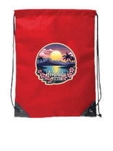 Load image into Gallery viewer, Honolulu Hawaii B Souvenir Cinch Bag with Drawstring Backpack
