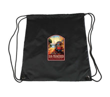 Load image into Gallery viewer, San Francisco California C Souvenir Cinch Bag with Drawstring Backpack

