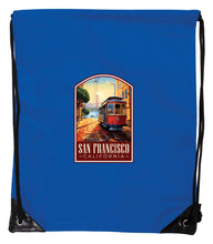 Load image into Gallery viewer, San Francisco California C Souvenir Cinch Bag with Drawstring Backpack

