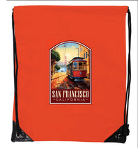 Load image into Gallery viewer, San Francisco California C Souvenir Cinch Bag with Drawstring Backpack
