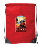 Load image into Gallery viewer, San Francisco California C Souvenir Cinch Bag with Drawstring Backpack
