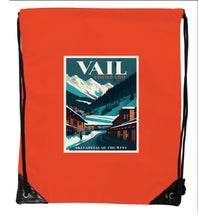 Load image into Gallery viewer, Vail Colorado Souvenir Cinch Bag with Drawstring Backpack
