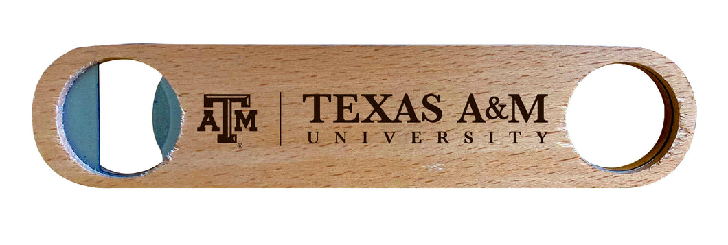 Texas A&M Aggies NCAA Elegant Laser-Etched Wooden Bottle Opener - Collegiate Bar Accessory