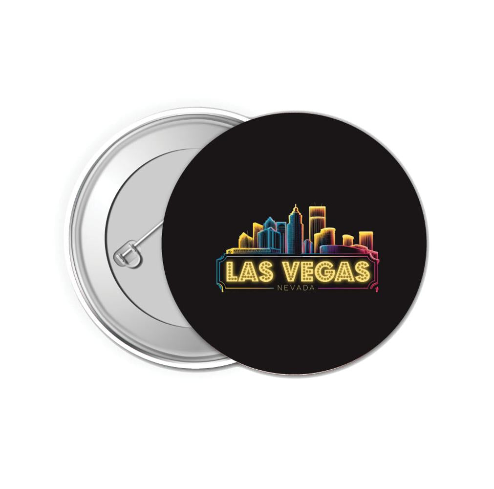 Las Vegas Nevada Design C Souvenir Small 1-Inch Button Pin 4 Pack