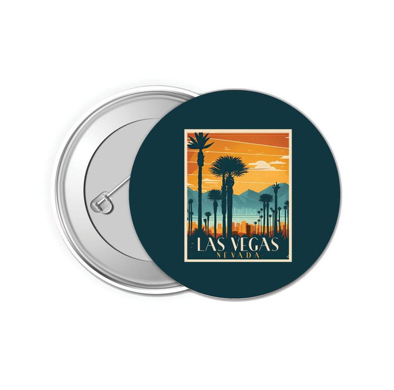 Las Vegas Nevada Design D Souvenir Small 1-Inch Button Pin 4 Pack