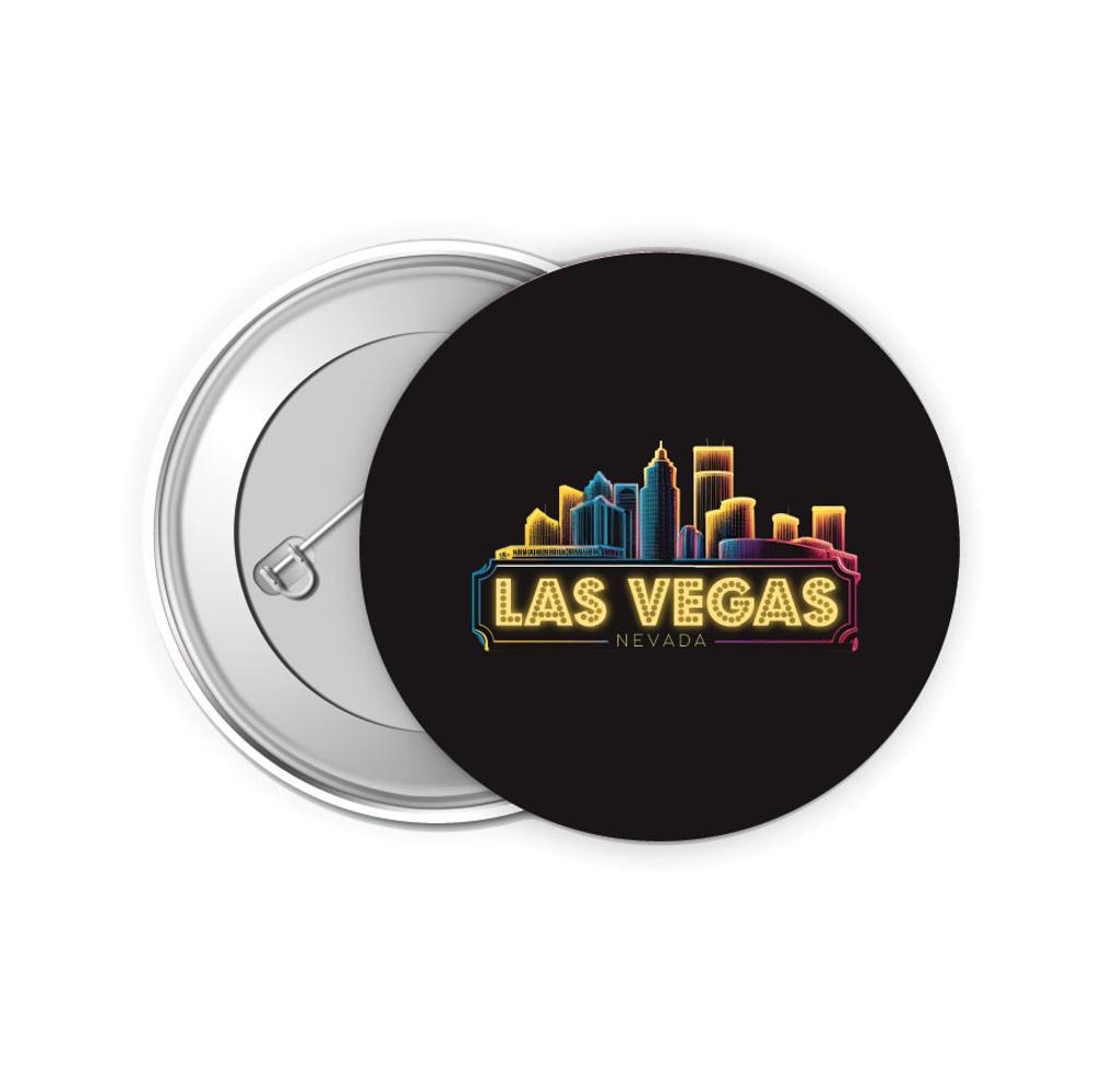 Las Vegas Nevada Design C Souvenir Small 2-Inch Button Pin 4 Pack