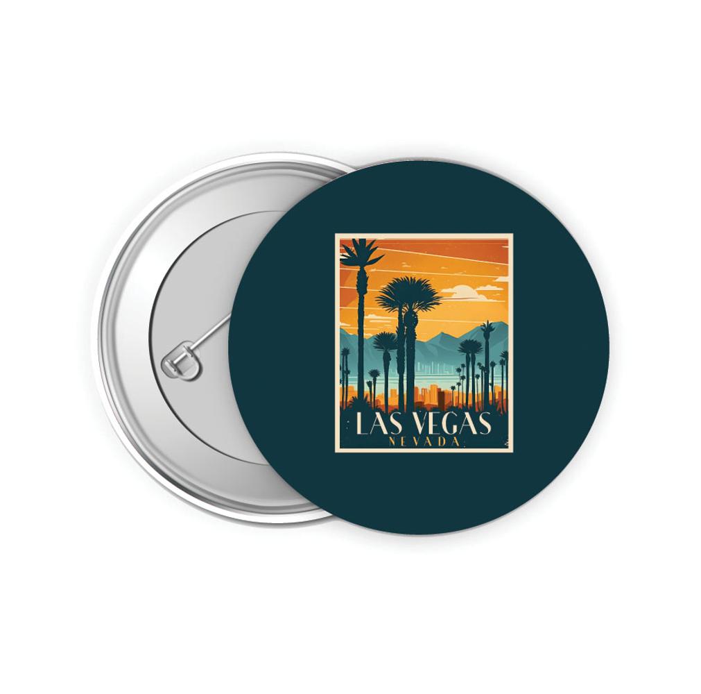 Las Vegas Nevada Design D Souvenir Small 2-Inch Button Pin 4 Pack